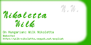 nikoletta wilk business card